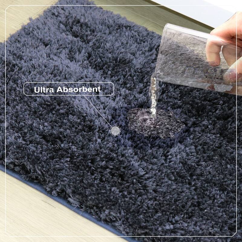 Element Plush Bathroom Rugs Quick-Dry Bathroom Mat, Washable & Absorbent Bath Rugs