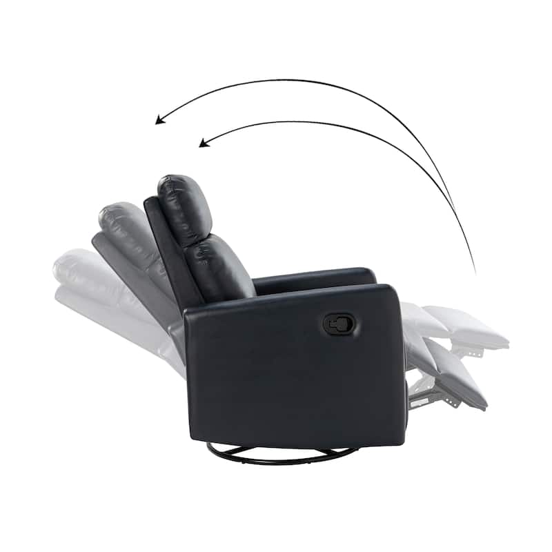 Lyle Manual Swivel Recliner with Metal Base