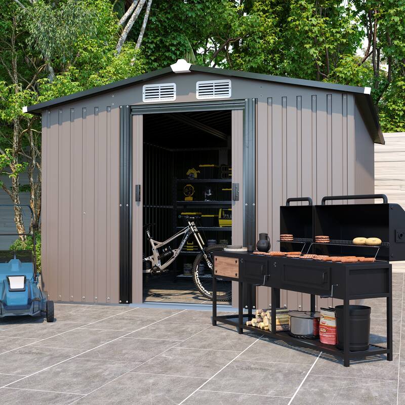 QQ Storage Shed 10FT x 8FT - Brown