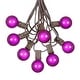 preview thumbnail 9 of 12, 100 Foot G40 Outdoor Globe Patio String Lights - Set of 125 G40 Globe Bulbs Purple