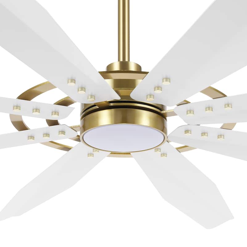 MLiAN 60/72 inch 8 Blades Indoor LED Ceiling Fan with Remote control