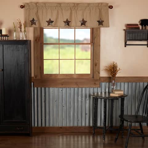 Farmhouse Star Applique Valance