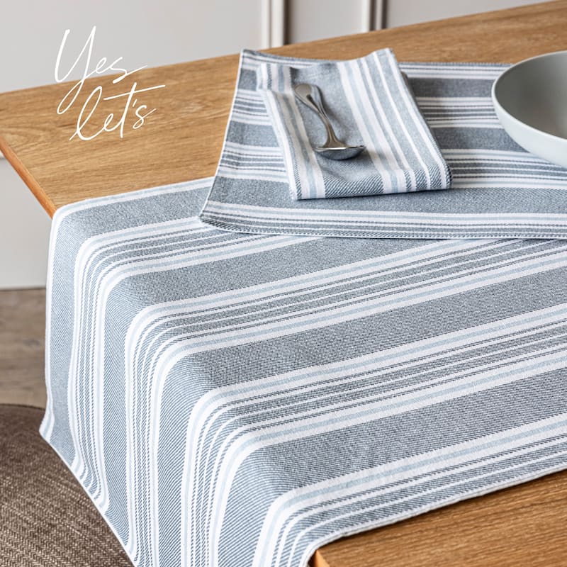 over&back 100% Cotton Woven Placemats - Machine Washable - Set of 4