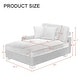 preview thumbnail 9 of 11, Modern Corduroy Indoor Chaise Lounge Couch with Pillows