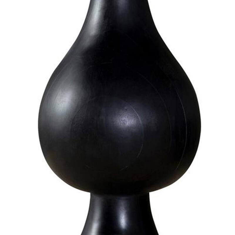 20.25 in. Black Round Wood End Table with Pedestal Base