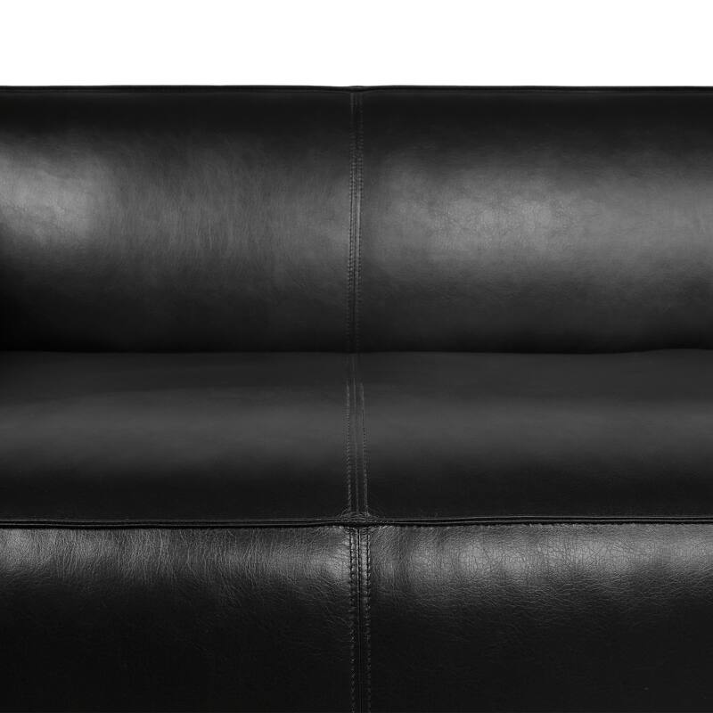 Goyette Faux Leather 3 Piece Club Chair and Sofa Set by Christopher Knight Home