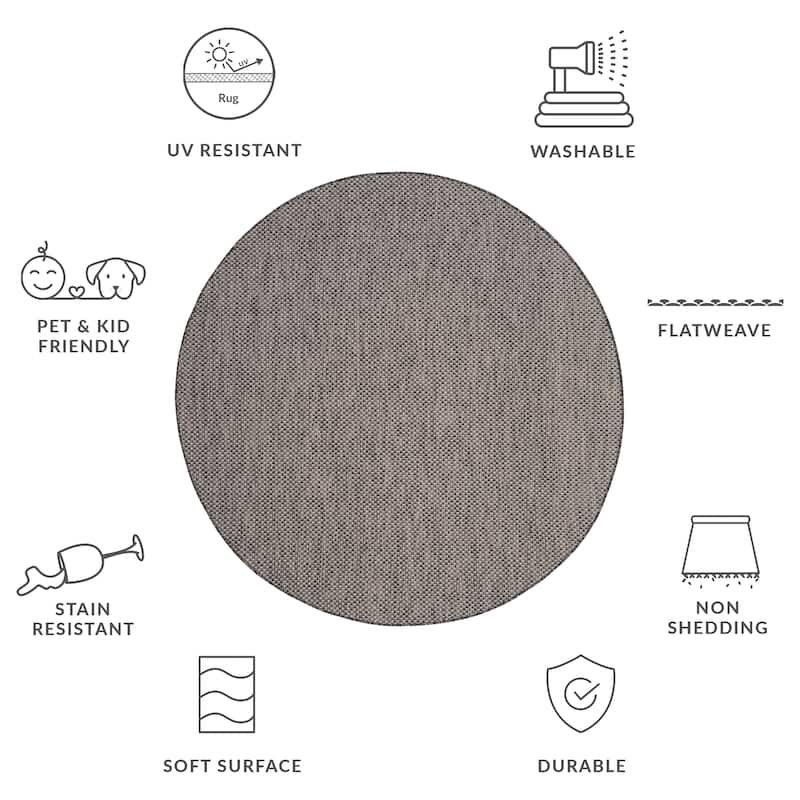 SAFAVIEH Courtyard Begajeta Indoor/Outdoor Waterproof Patio Backyard Rug.