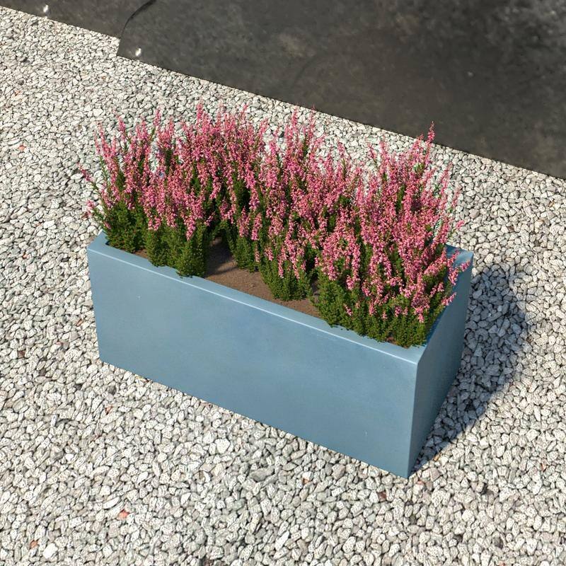 Bloom Rectangular Planter in Fiberstone and MgO Clay for Indoor Outdoor