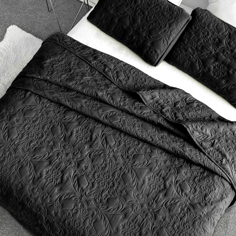 Sophia & William 2/3 Pieces Quilt Set, Reversible Microfiber Bedding Bedspread Coverlet Set