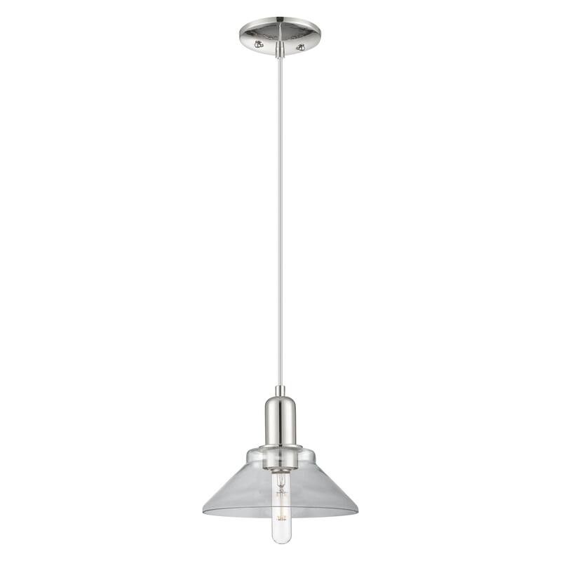 Innovations Lighting Endless Possibilities Arcadia - Orwell - 1 Light 8" Cord Hung Mini Pendant - Clear/Polished Nickel