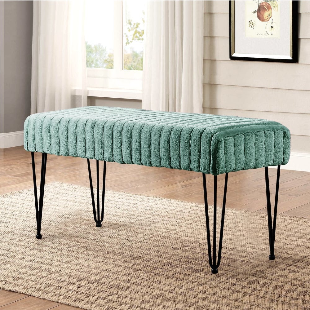 Serenta SuperMink Fauxfur Ottoman Bench