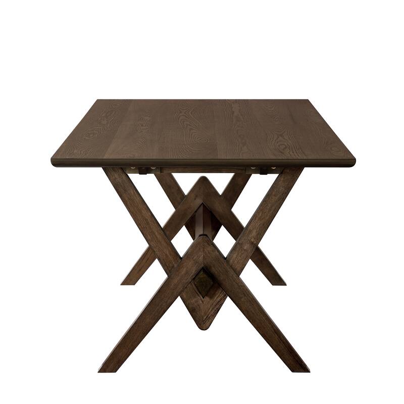 Christopher Knight Home - Vail Farmhouse Solid Wood Double V Dining Table - 63" Rectangular 6-Seater