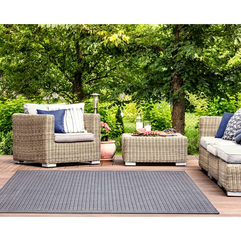 Liora Manne Malibu Simple Border Indoor/Outdoor Rug