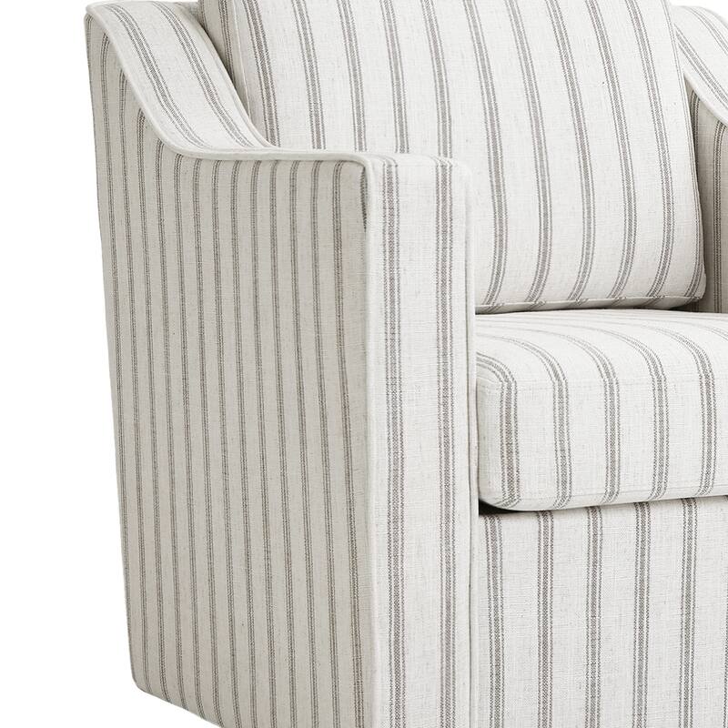 30" W Modern Accent Swivel Chair Comfy Upholstered Armchair