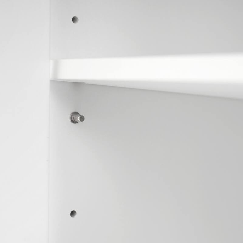 70.9" High Freestanding Tall Bathroom Cabinet with a Drawer, 2 Cabinets, 4 Soft-Close Doors, 2 Adjustable Shelves, Open Storage
