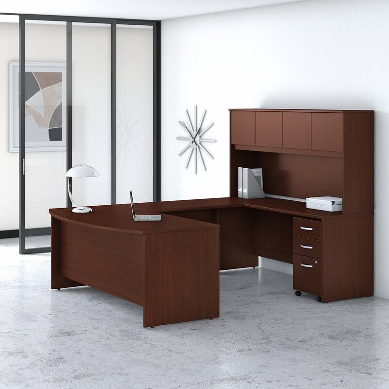 Studio C 72W U Desk with Hutch and Drawers by Bush Business Furniture