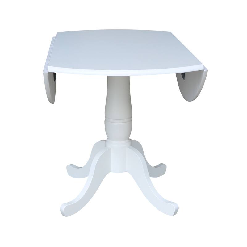 42 in. Round Dual Drop Leaf Dining Table