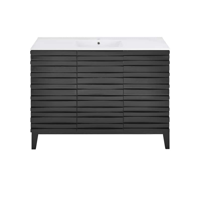 Cascade 48" Bathroom Vanity In Black