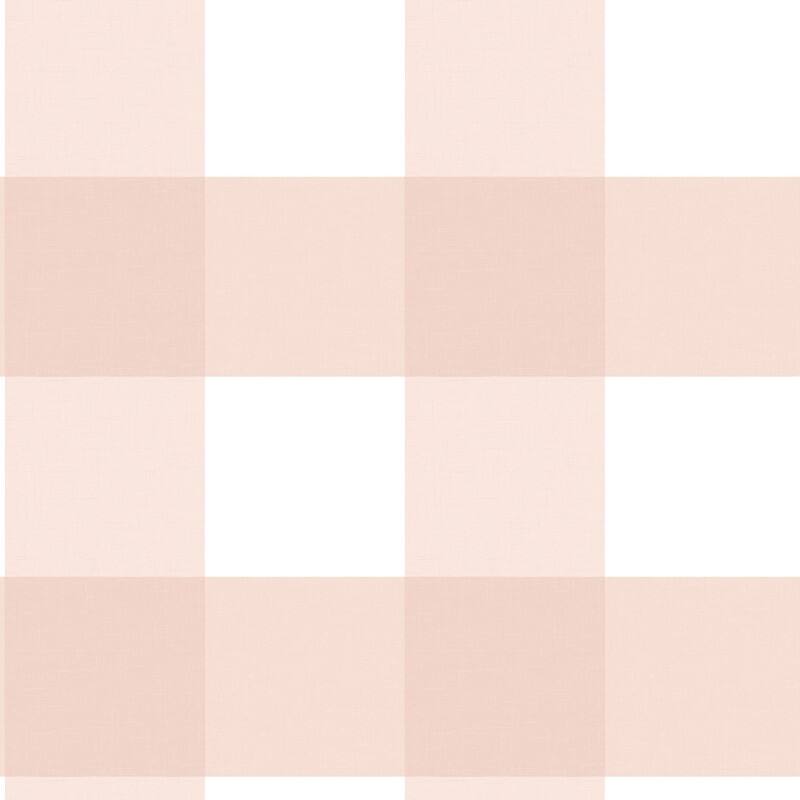 Chesapeake Amos Light Pink Gingham Wallpaper - 20.5in x 396in x 0.025in