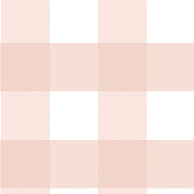 Chesapeake Amos Light Pink Gingham Wallpaper - 20.5in x 396in x 0.025in
