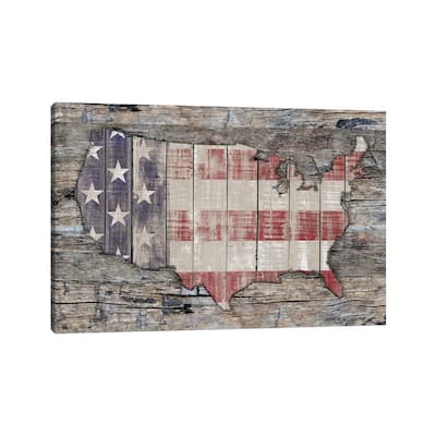 iCanvas "USA Map Unity And Hope" by Diego Tirigall Canvas Print
