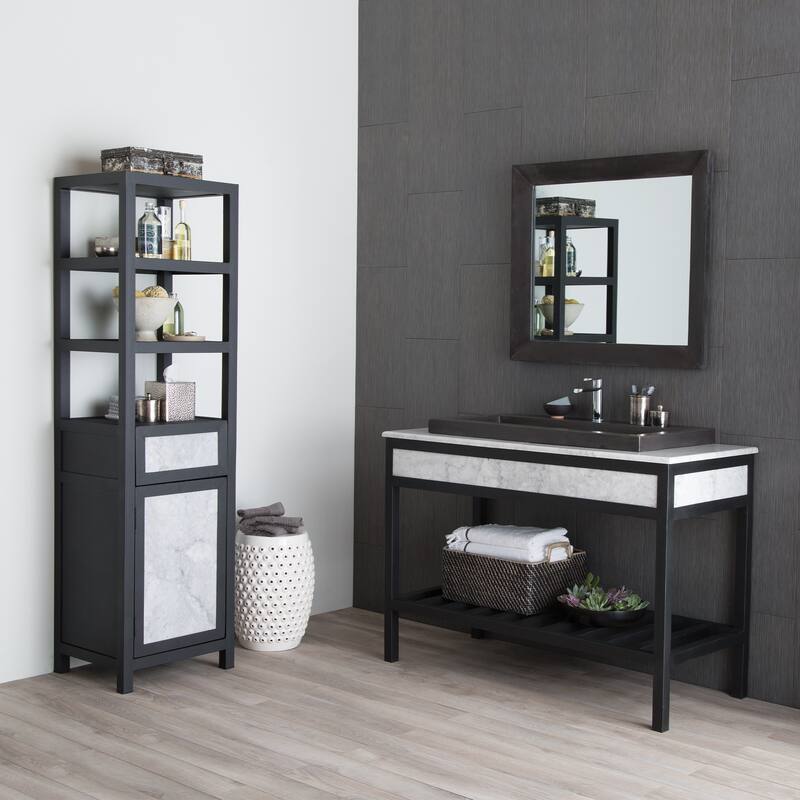 Portola Large Rectangle Concrete Mirror