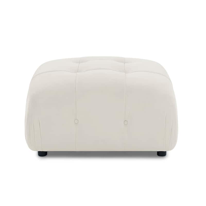 93" Velvet Modular Sectional Sofa with Button Tufted Design, Reversible Ottoman and DIY Combination