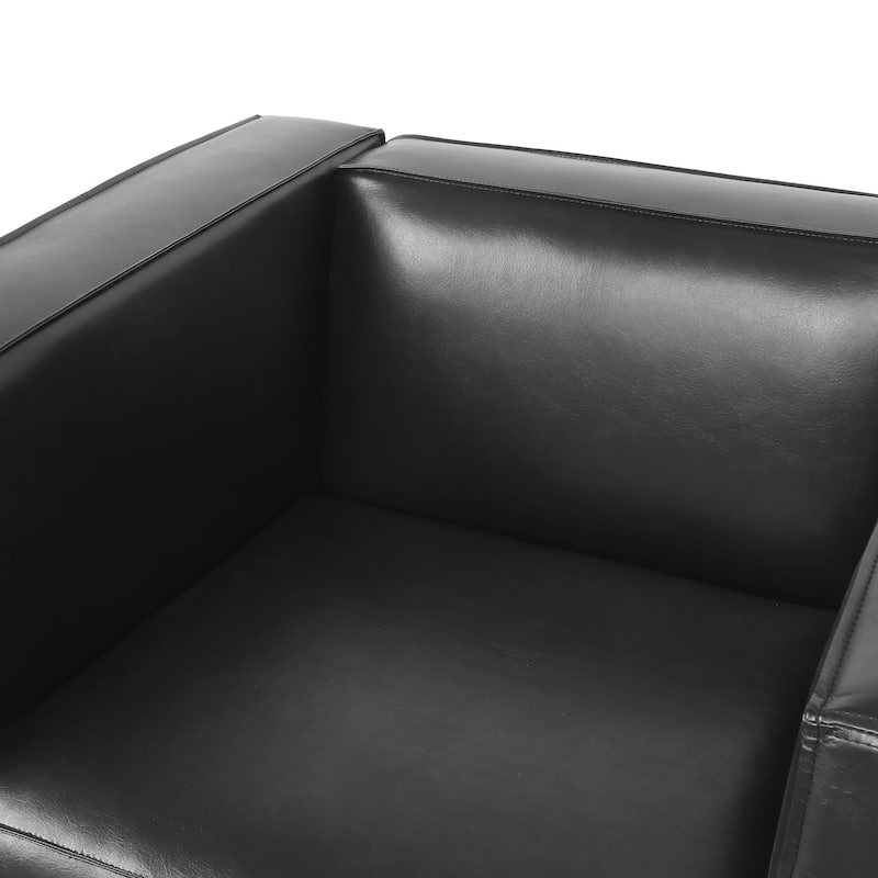 Goyette Faux Leather Club Chair by Christopher Knight Home