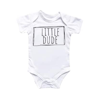 Little Dude - Baby Boy Girl Clothes Infant Bodysuit Funny Cute Newborn