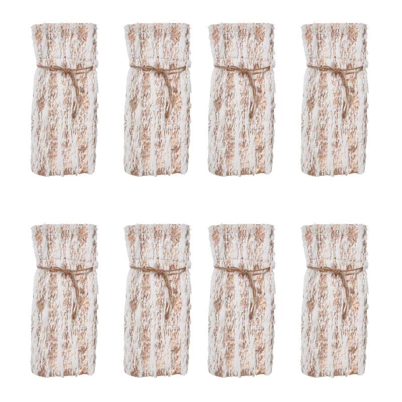 Faux Fur With Brushed Metallic Foil Print Bottle Bag