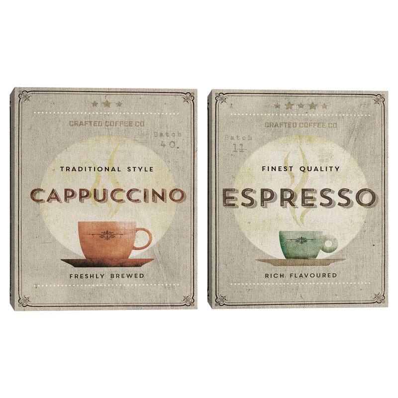 Crafted Coffee Co by Hens Teeth S/2 by Hens Teeth Canvas Art Prints