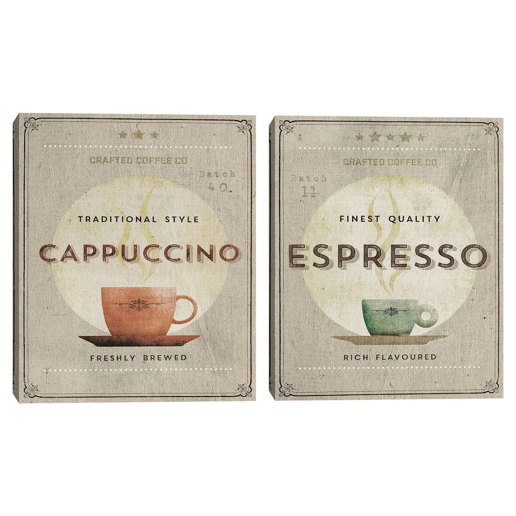 Crafted Coffee Co by Hens Teeth S/2 by Hens Teeth Canvas Art Prints