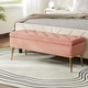 preview thumbnail 1 of 137, HULALA HOME Neptunus Modern 45.5" W Velvet Bedroom Storage Bench for End of Bed with Nailhead Trim