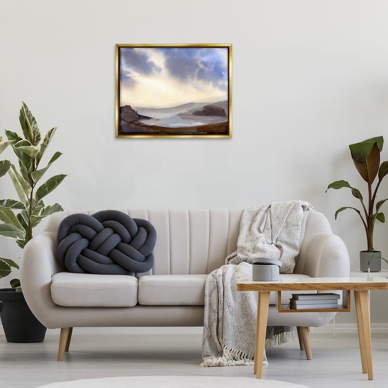 Stupell Dreamy Bay Inlet Horizon Framed Floater Canvas Wall Art Design By Ashley Davis