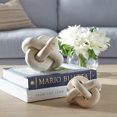 Intertwined Limestone Sculpture - 7.25" - Set of 2