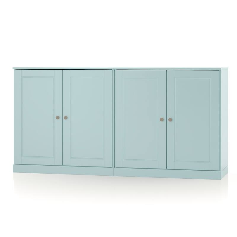 Palace Imports Solid Wood Sideboard, Raised Panel Doors, Adjustable Shelves