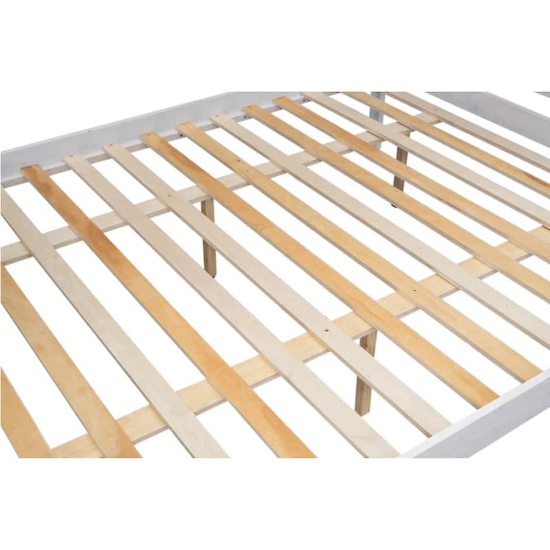Solid Wood Bunk Bed with Ladder and Fence for Kids, Boys and Girl, Bedroom