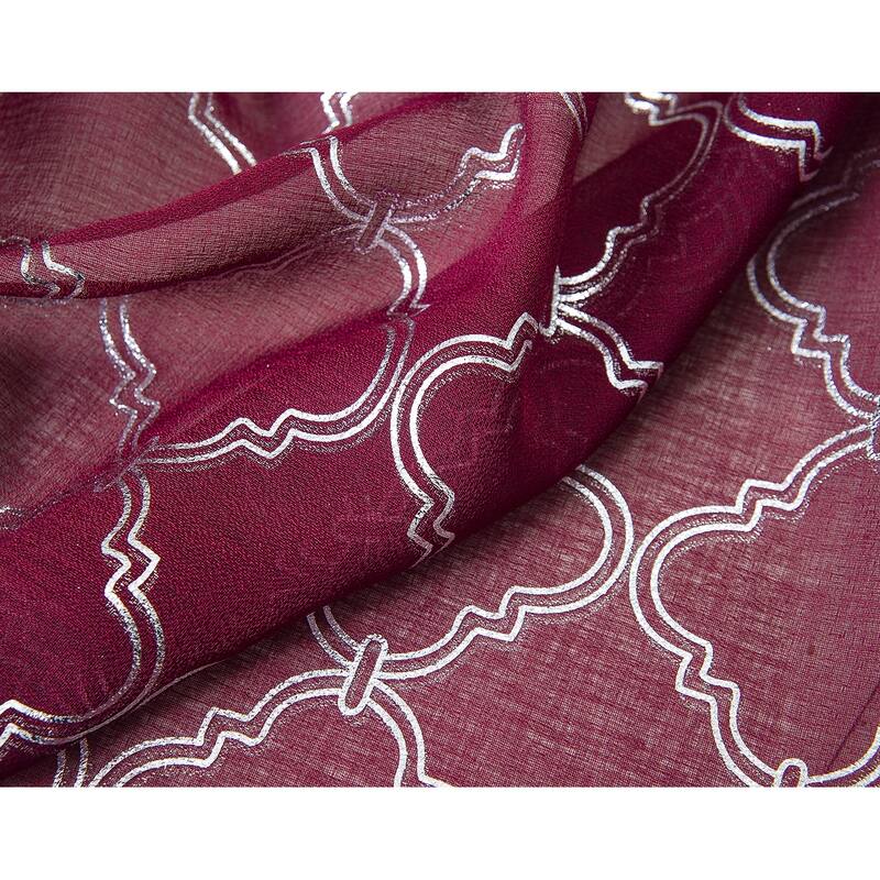 Embroidered Sheer Window Curtain Collection 84" or 95"