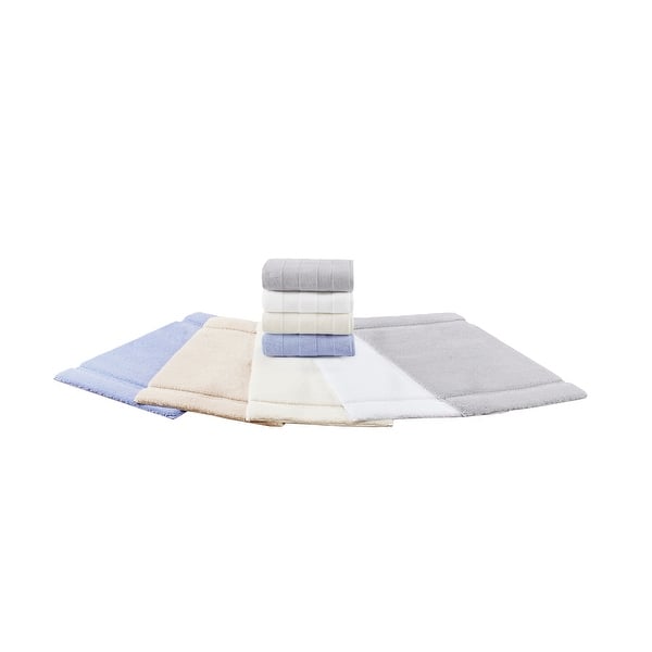 Marshmallow Quick Dry Microfiber Bath Rugs by Madison Park Signature