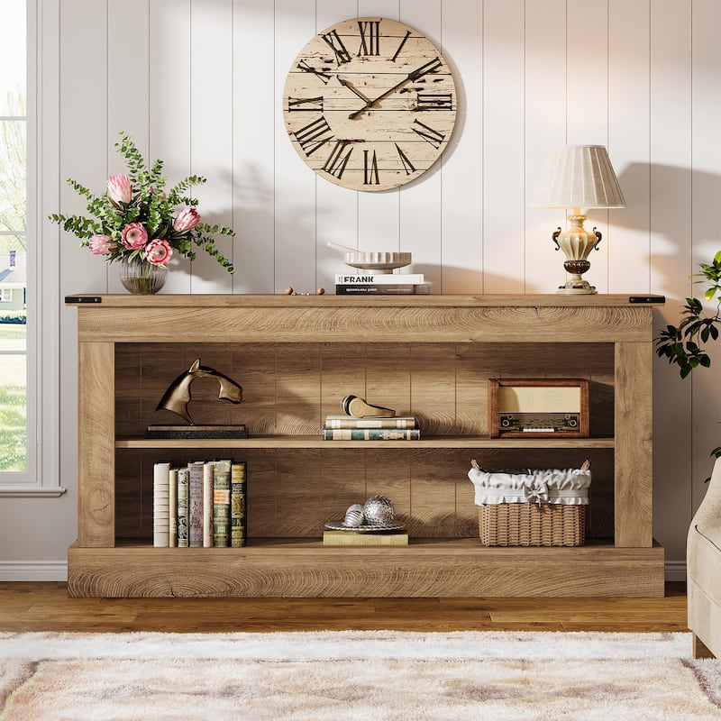 White Stand for 75-Inch TV, Farmhouse