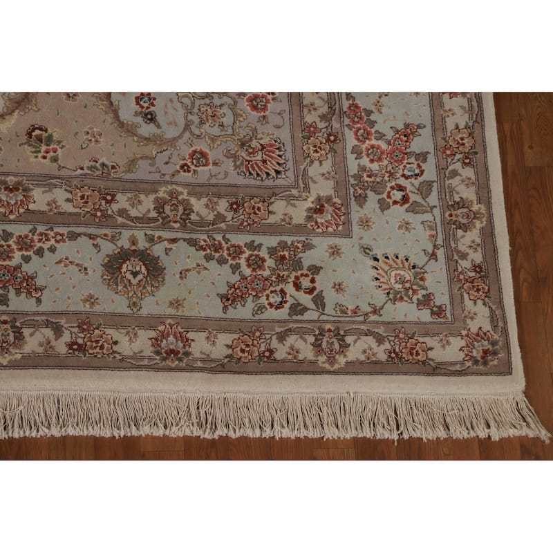 Vegetable Dye Tabriz Chinese Area Rug Handmade Wool Carpet - 8'8" x 11'6"