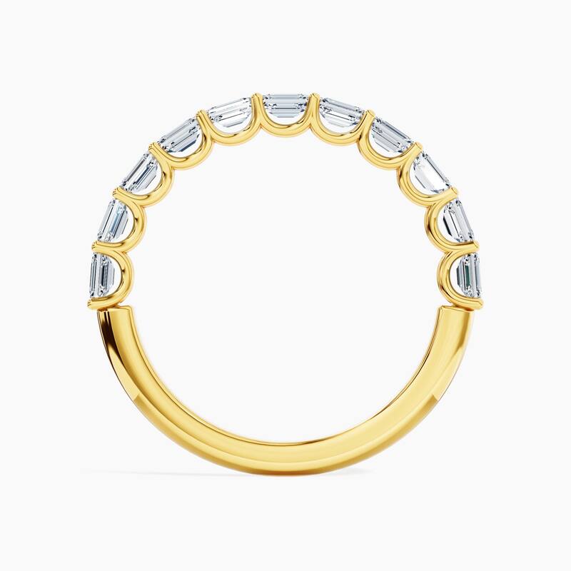 Auriya 14k Gold Emerald East-West Lab Grown Diamond Half Eternity Band 1.10 - 4.50 ct. tw. (F-G, VS)