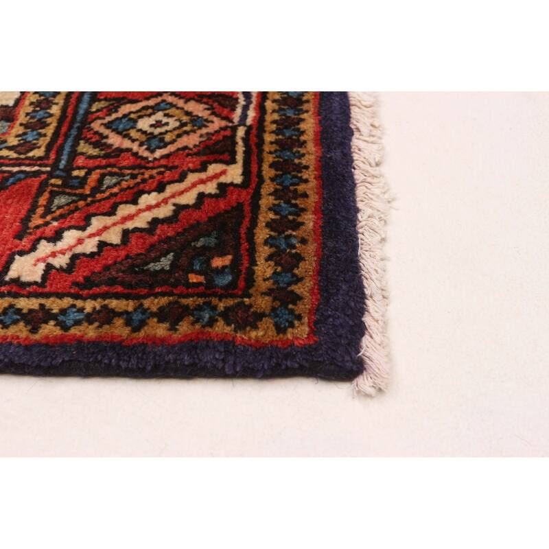 ECARPETGALLERY Hand-knotted Andelz Navy Wool Rug - 3'5 x 9'9