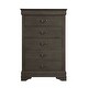 preview thumbnail 1 of 6, Classic Style Stained Gray Finish 1pc Chest of 5 Drawers Traditional Design Bedroom Grey
