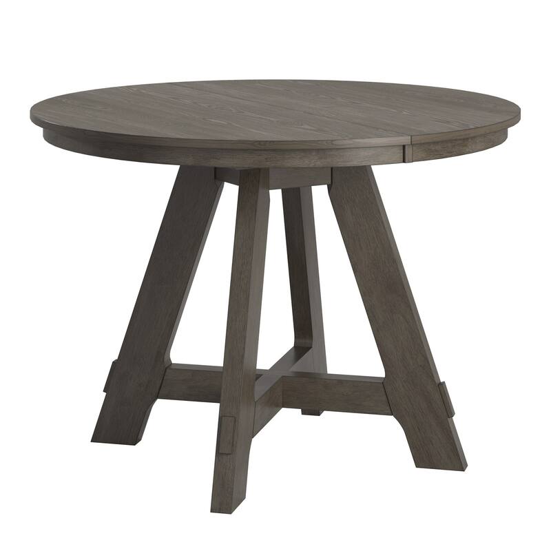 Harstad 42"-60" Wood Finish Extendable Round Dining Set by iNSPIRE Q Modern