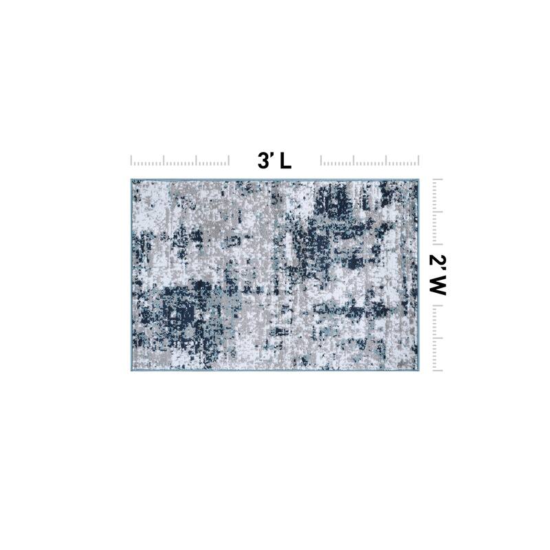 World Rug Gallery Distressed Abstract Area Rug