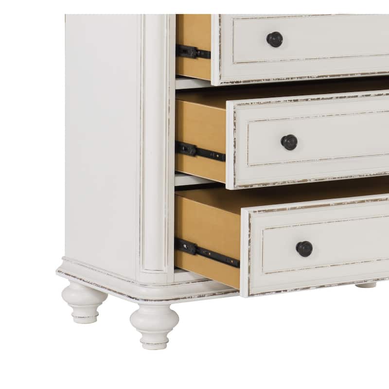 Traditional Design 1pc Chest of Drawers Storage Dark Finished Knobs Wooden Bedroom Furniture