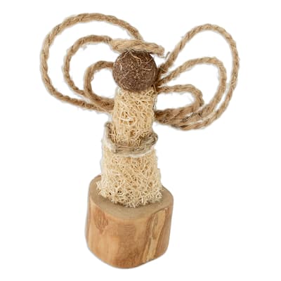 Novica Handmade Earth Angel Natural Fiber Statuette