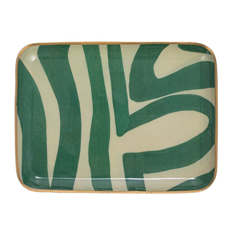 Abstract Enameled Metal Trays