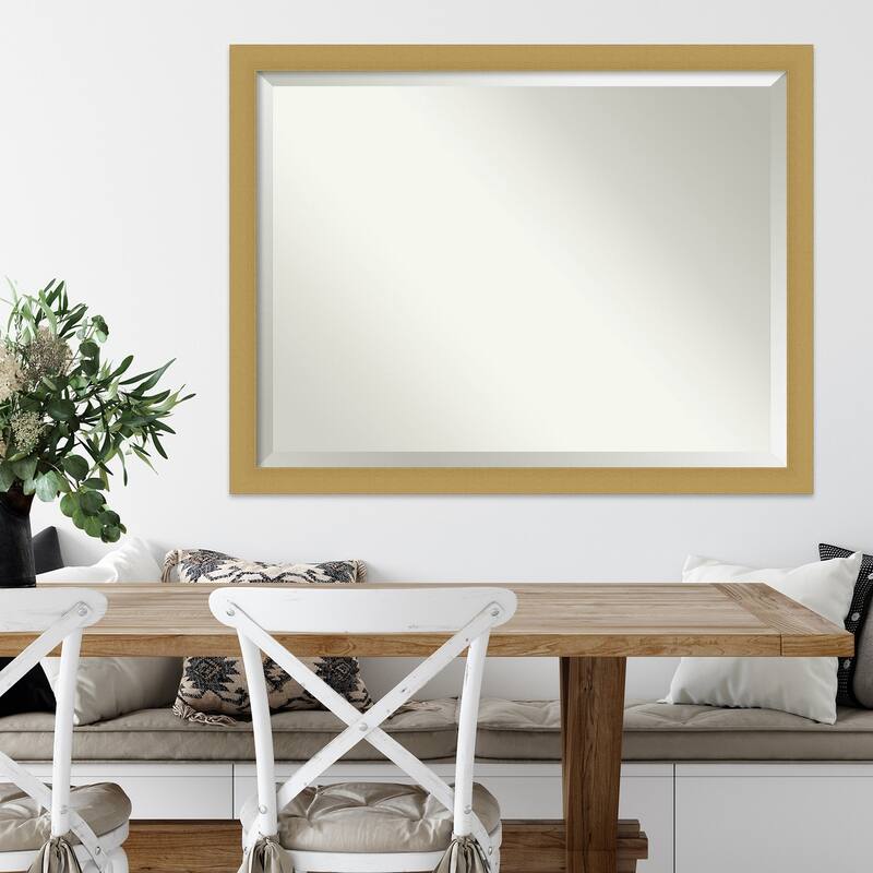Beveled Wall Mirror - Grace Brushed Gold Frame - Grace Brushed Gold